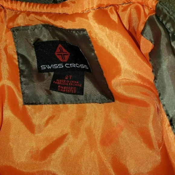 Swiss Cross 2T‎ army green Bomber jacket with patches - Picture 3 of 4